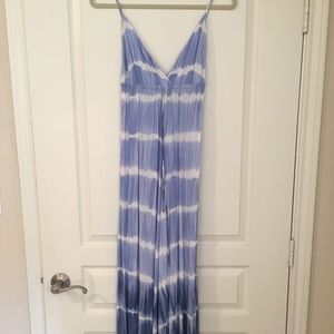 QED London Blue Tie Dye Maxi Dress